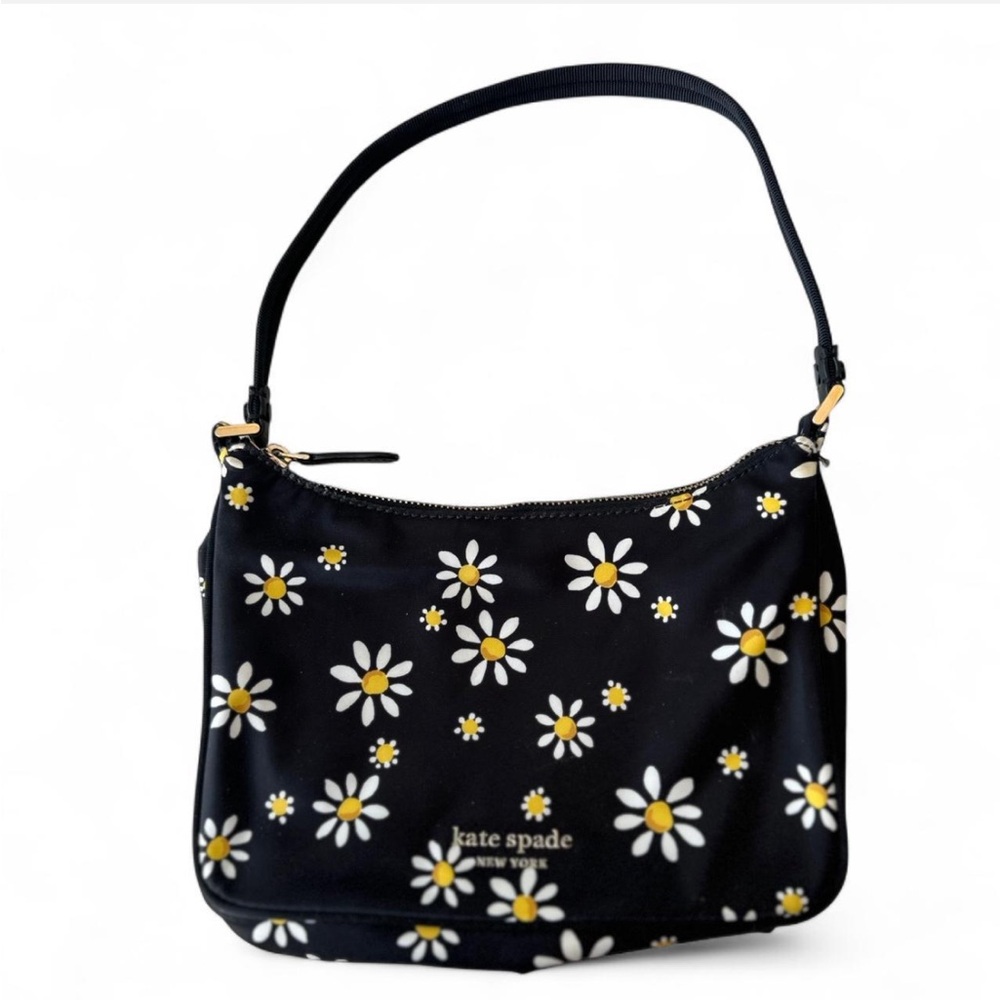 Kate Spade Black Daisy Print Shoulder Bag